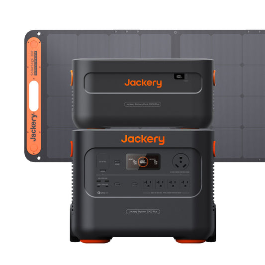 Jackery Solar Generator – 2000 Plus Kit (6kWh) + SolarSaga 200W × 2