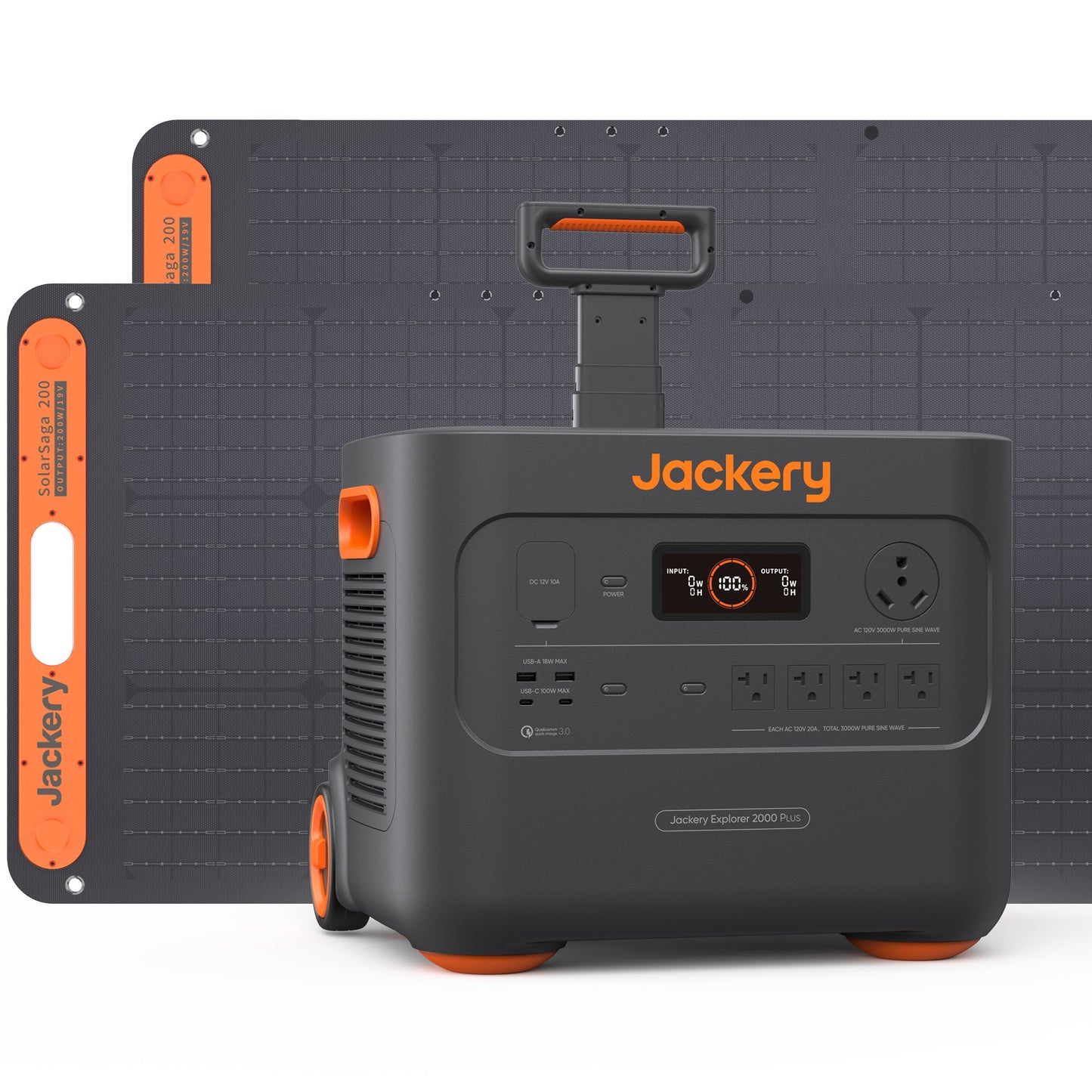 Jackery Solar Generator – Explorer 2000 Plus + SolarSaga 200W × 2