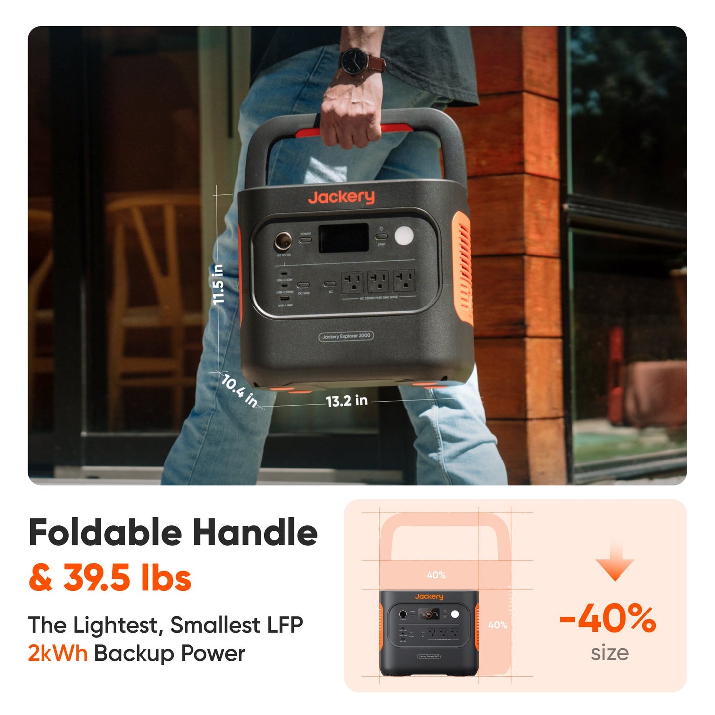 Jackery Solar Generator – Explorer 2000 v2 + SolarSaga 200W