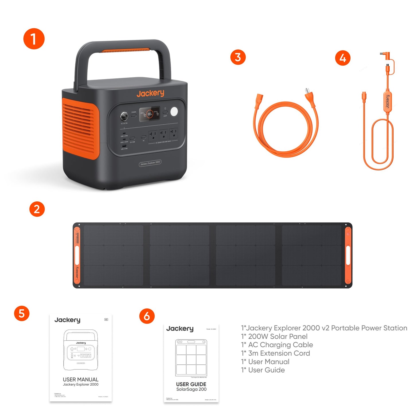 Jackery Solar Generator – Explorer 2000 v2 + SolarSaga 200W